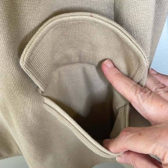 Lauren Ralph Lauren Black Label Cotton Blend Knit Blazer Jacket Tan Size 1X - Picture 10 of 15